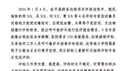 开云直播官网-青海独家回应：4名评标专家“饿晕”当天经历了什么